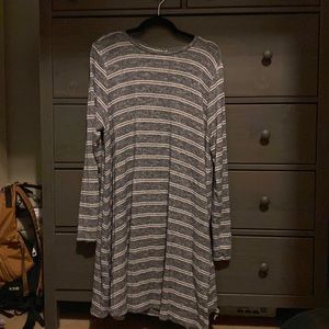 Lou and grey navy and white stripped dress XL